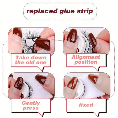 Reusable Adhesive Eyelashes – Instant Glam, Zero Glue